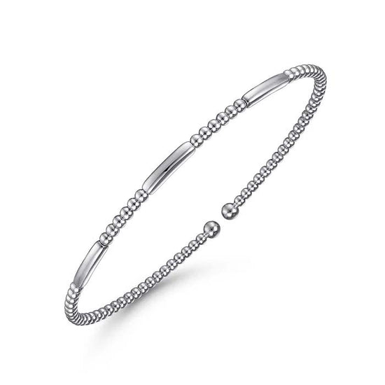 Gabriel & Co. Bujukan Collection Open Bangle Bracelet in 14K White Gold