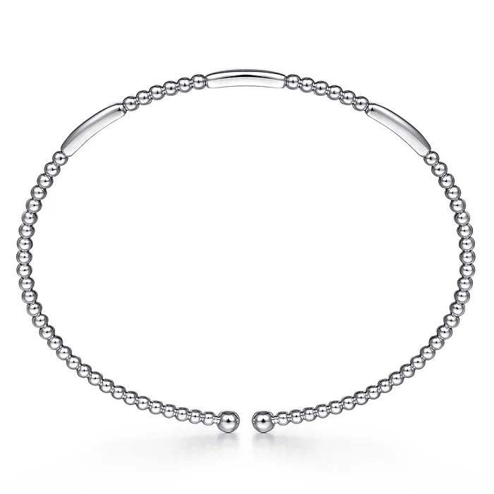 Gabriel & Co. Bujukan Collection Open Bangle Bracelet in 14K White Gold