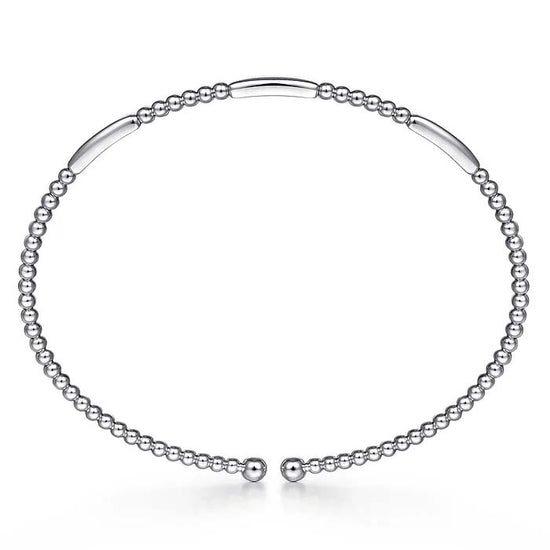 Gabriel & Co. Bujukan Collection Open Bangle Bracelet in 14K White Gold