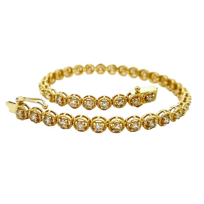 Mountz Collection 1.80CTW Diamond Straightline Bracelet in 14K Yellow Gold