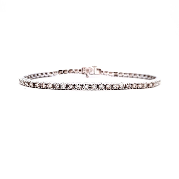 Mountz Collection 3.0CTW Illusion Set Diamond Straightline Bracelet in 14K White Gold