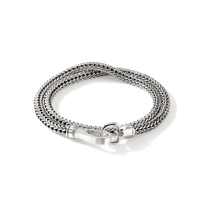 John Hardy 4.5MM Double Wrap Bracelet in Sterling Silver