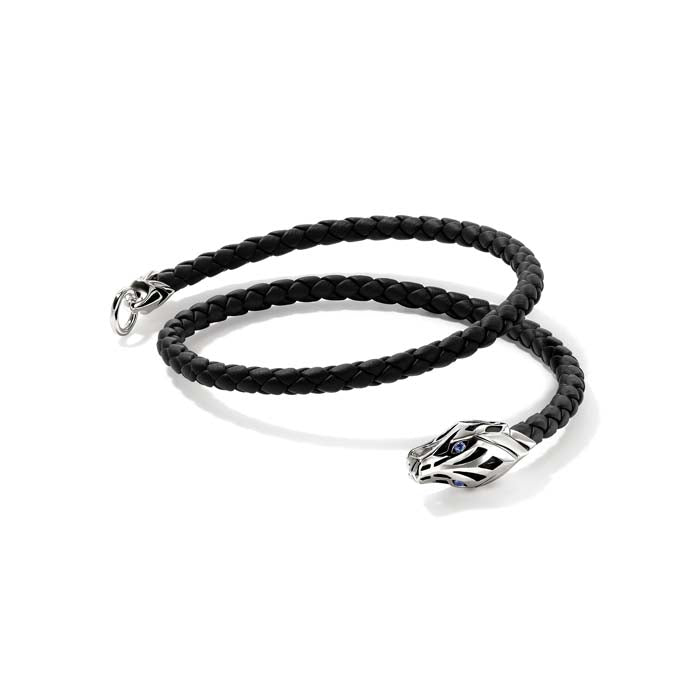 John Hardy Naga Wrap Leather Bracelet in Sterling Silver