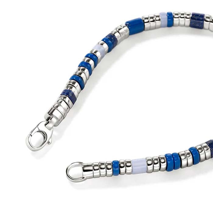 John Hardy Lapis and Blue Agate Colorblock Slim Bracelet in Sterling Silver