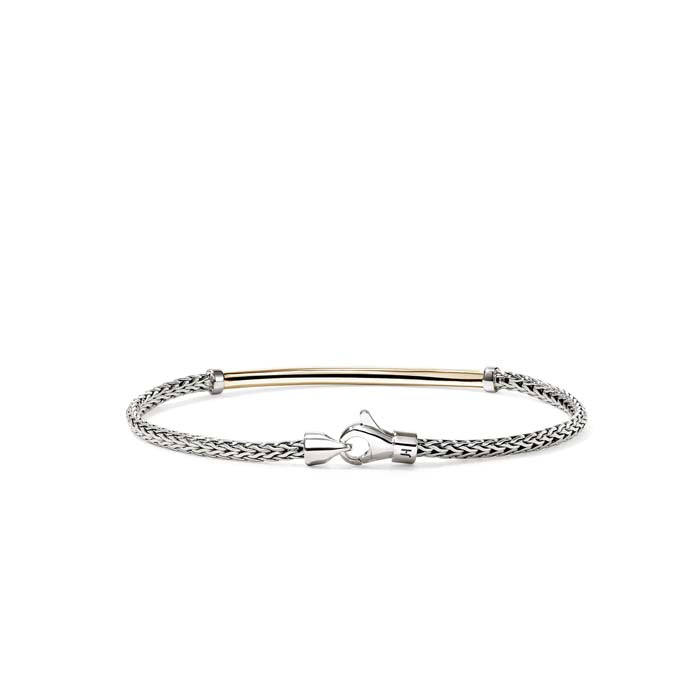 John Hardy 2.5MM Essential Bracelet in 14K Gold and Sterling Silver