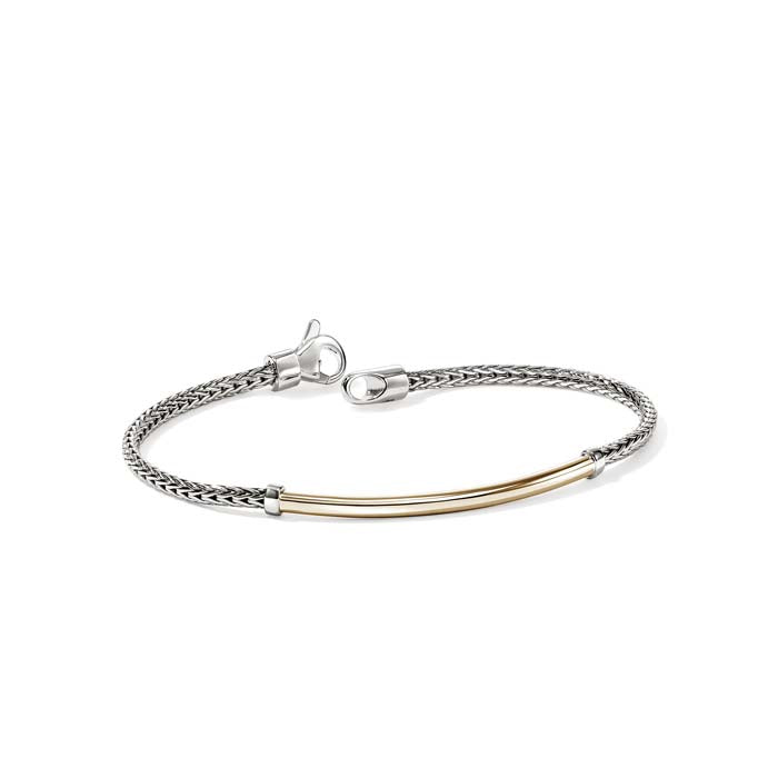 John Hardy 2.5MM Essential Bracelet in 14K Gold and Sterling Silver