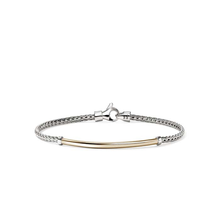 John Hardy 2.5MM Essential Bracelet in 14K Gold and Sterling Silver