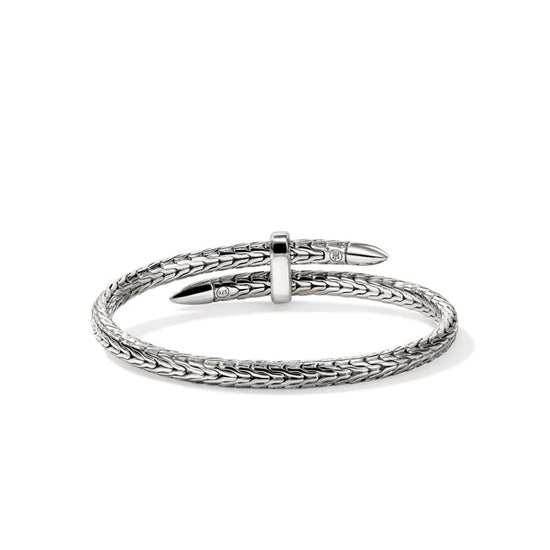 John Hardy Spear Flex Cuff Bracelet in Sterling Silver, Size Small