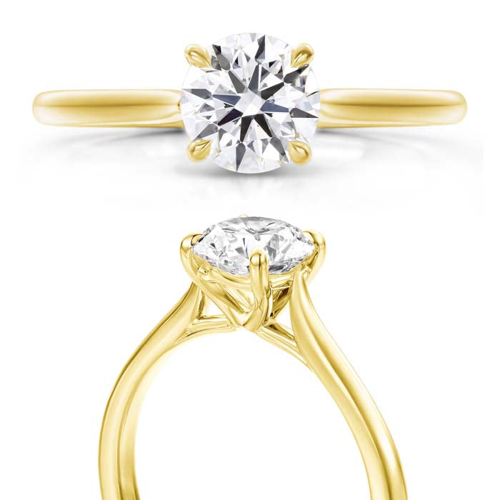 Hearts On Fire 3/4CZ Camilla Engagement Ring Mounting in 18K Yellow Gold