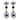 Estate Sapphire and Diamond Drop Earrings in 14K White Gold