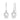 Mountz Collection 7.5mm Japanese Cultured Pearl Drop Earrings in 18K White Gold