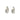 Estate Hollow Tapered Oval Fluted Hoop Earrings in 14K White Gold