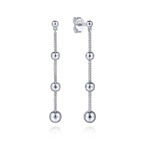 Gabriel & Co. Beaded Drop Earrings in Sterling Silver