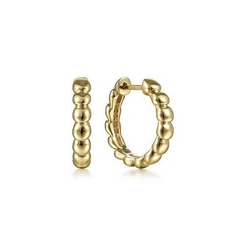 Gabriel & Co. Bujukan Huggie Earrings in 14K Yellow Gold