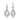 Gabriel & Co. White Sapphire Bujukan Teardrop Earrings in Sterling Silver