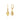Gabriel & Co. Bujukan Clover Faceted Teardrop Earrings in 14K Yellow Gold