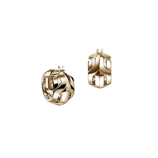 John Hardy Icon 50 Huggie Earrings in 14K Yellow Gold