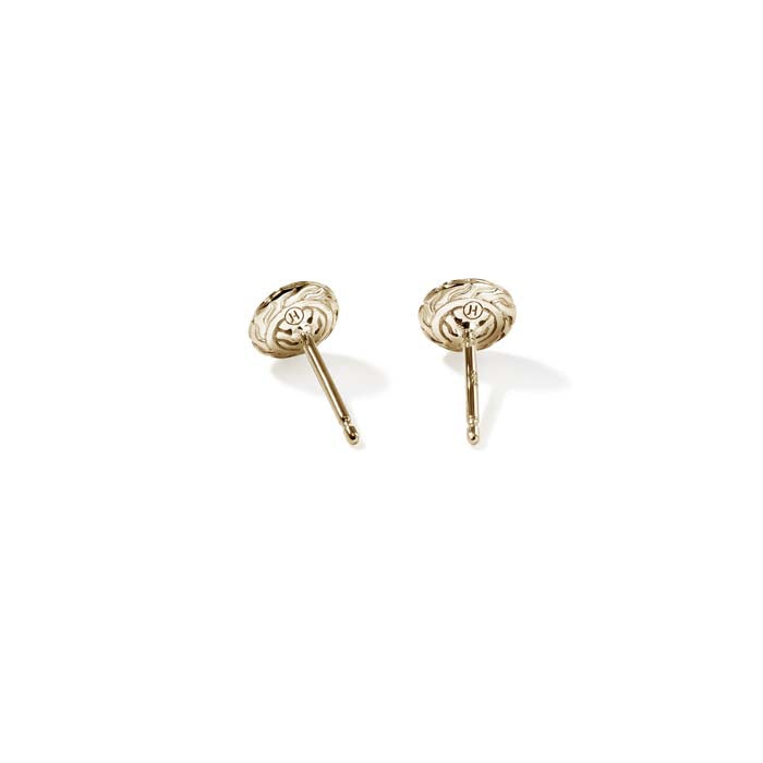 John Hardy Essential Diamond Pavé Stud Earrings in 14K Yellow Gold, 7MM