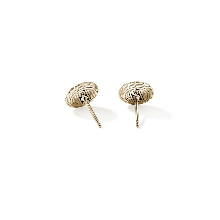 John Hardy Essential Diamond Pavé Stud Earrings in14K Yellow Gold, 10MM