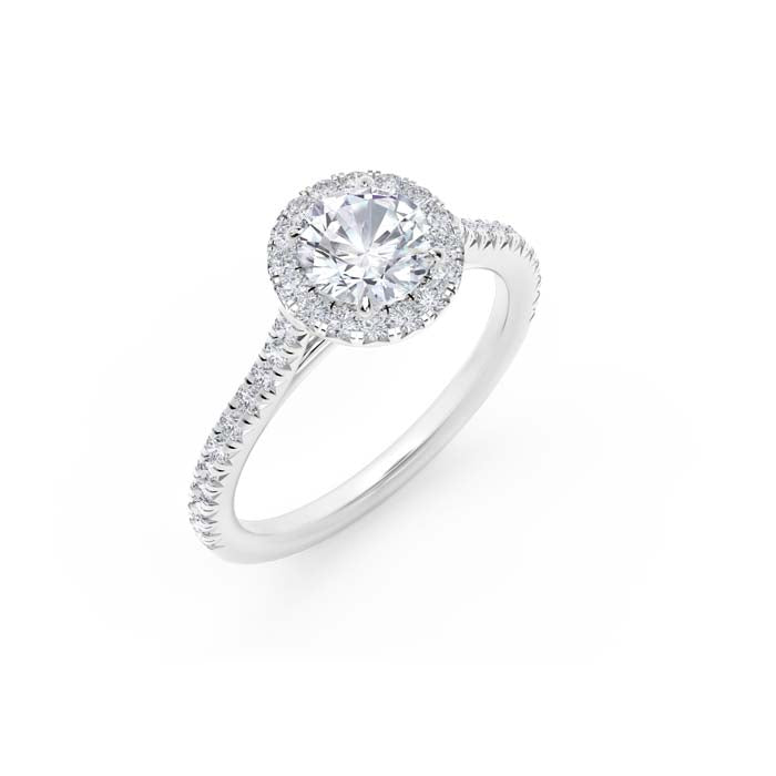 De Beers Forevermark 1CTW Center of My Universe Halo Engagement Ring in Platinum