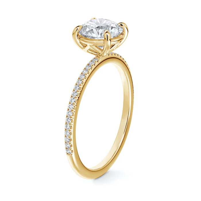 De Beers Forevermark Delicate Icon Diamond Engagement Ring in 18K Yellow Gold