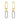 Mountz Collection Diamond Paperclip Link Drop Earrings in 14K Yellow Gold