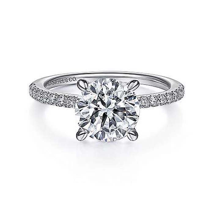 Gabriel & Co. Gabriel & Co. .31CTW "Broderick" Round Diamond Engagement Ring in 14K White Gold
