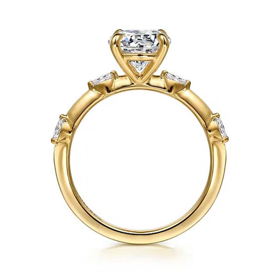 Gabriel & Co. "Marline" Round Engagement Ring Semi-Mounting in 14K Yellow Gold