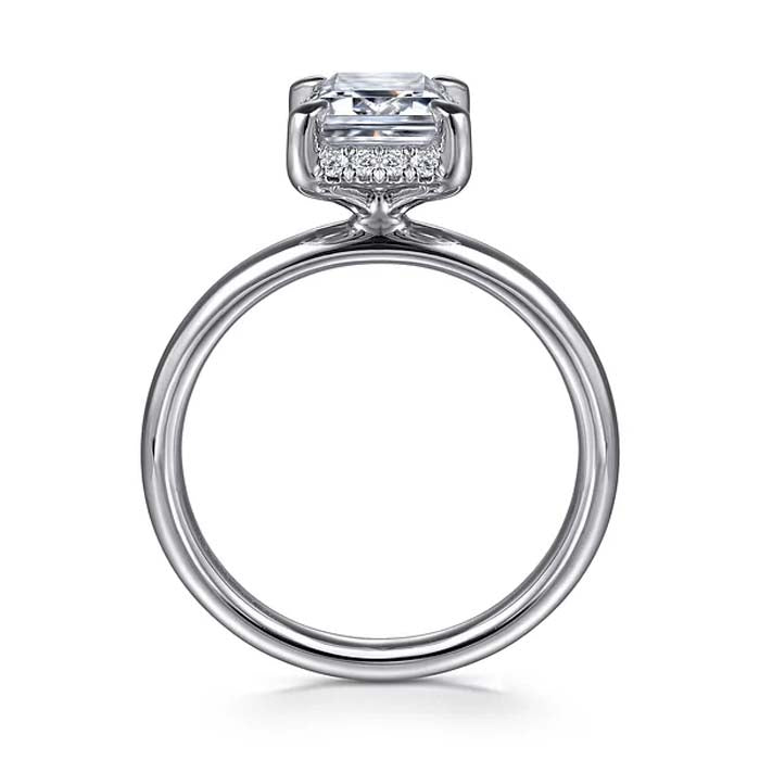 Gabriel & Co. "Symphony" Hidden Halo Engagement Ring Semi-Mounting in 14K White Gold