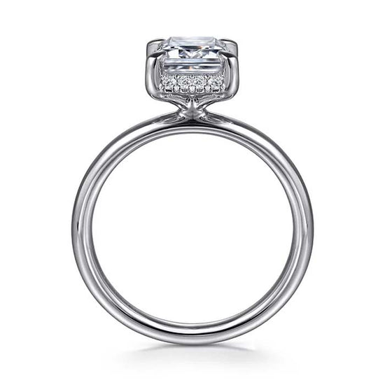 Gabriel & Co. "Symphony" Hidden Halo Engagement Ring Semi-Mounting in 14K White Gold