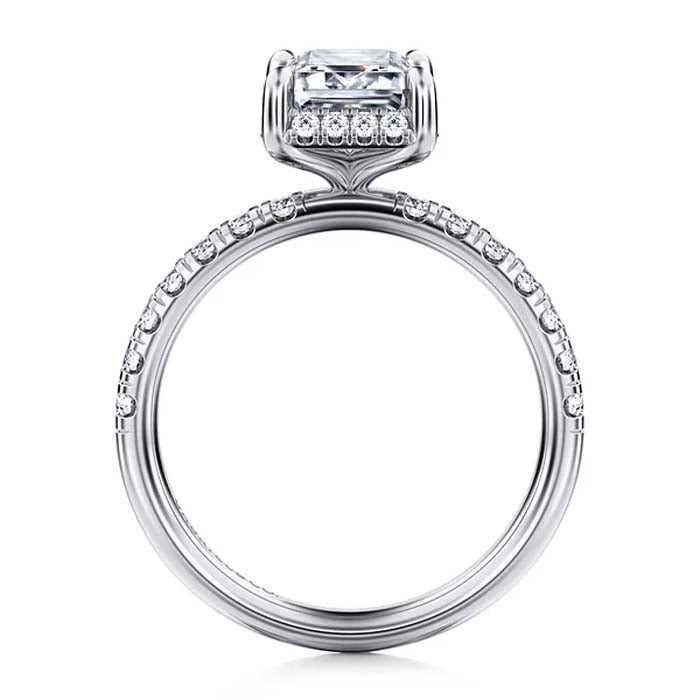 Gabriel & Co. "Talisa" Hidden Halo Engagement Ring Semi-Mounting in 14K White Gold