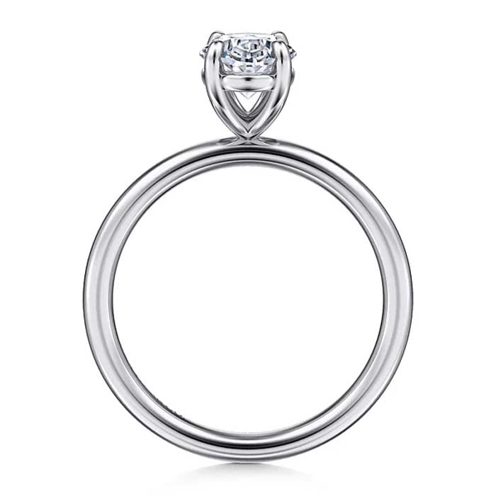 Gabriel & Co. "Tiana" Oval Solitaire Engagement Ring Mounting in 14K White Gold