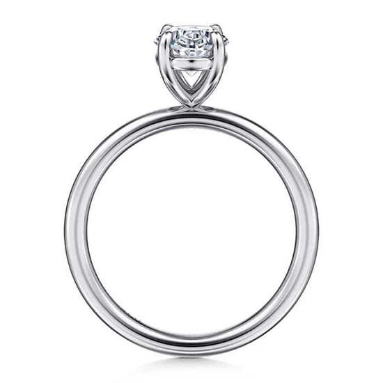 Gabriel & Co. "Tiana" Oval Solitaire Engagement Ring Mounting in 14K White Gold