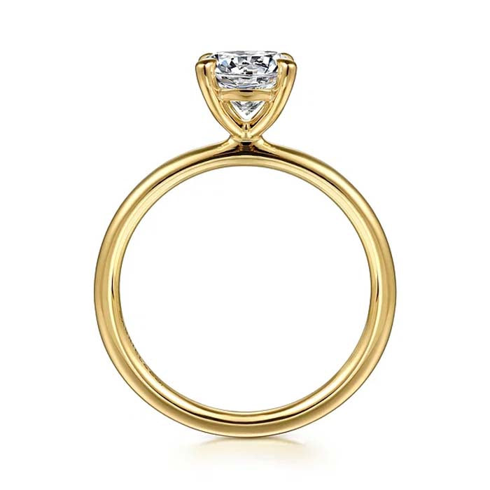 Gabriel & Co. "Tiana" Round Solitaire Engagement Ring Mounting in 14K Yellow Gold