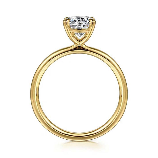 Gabriel & Co. "Tiana" Round Solitaire Engagement Ring Mounting in 14K Yellow Gold