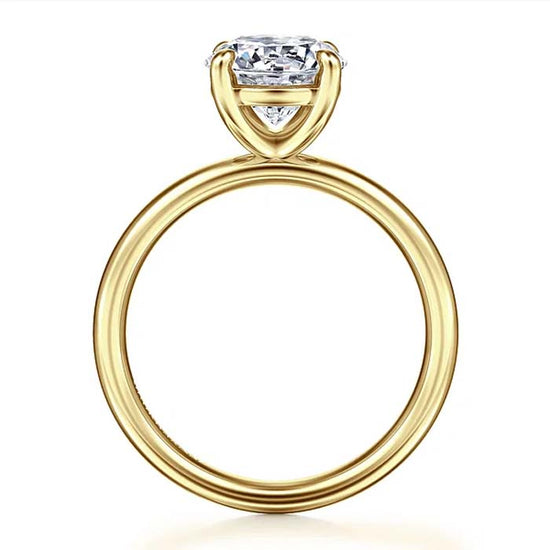 Gabriel & Co. "Unite" Round Solitaire Engagement Ring Mounting in 14K Yellow Gold