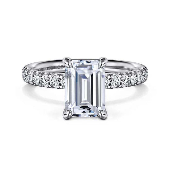 Gabriel & Co. "Winslow" Engagement Ring Semi-Mounting in 14K White Gold