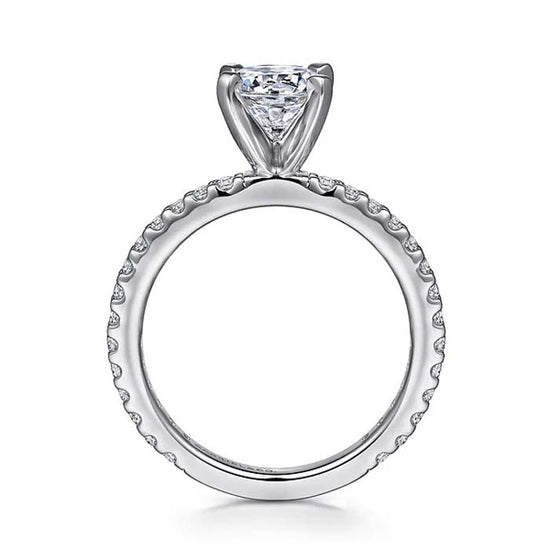 Gabriel & Co. "Logan" Contemporary Engagement Ring Semi-Mounting in 14K White Gold