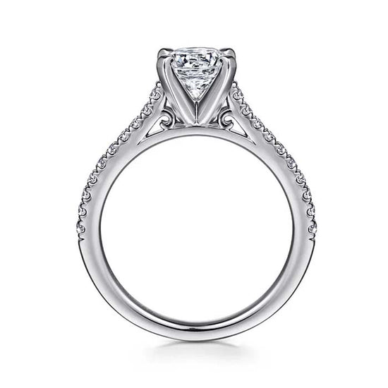 Gabriel & Co. "Joanna" Engagement Ring Semi-Mounting in 14K White Gold