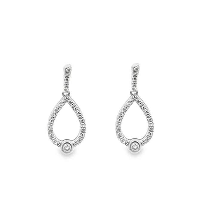 Mountz Collection 1/5CTW Diamond "Love's Crossing" Dangle Earrings in Sterling Silver