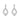 Mountz Collection 1/4 CTW Diamond “Love’s Crossing” Dangle Earrings in 14K White Gold