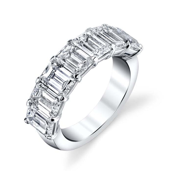 Mountz Collection 2.27CTW Seven Stone Emerald Cut Diamond Band in Platinum