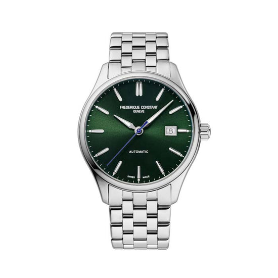 Frederique Constant 40mm Classics Automatic Watch with Green Dial in Stainless Steel