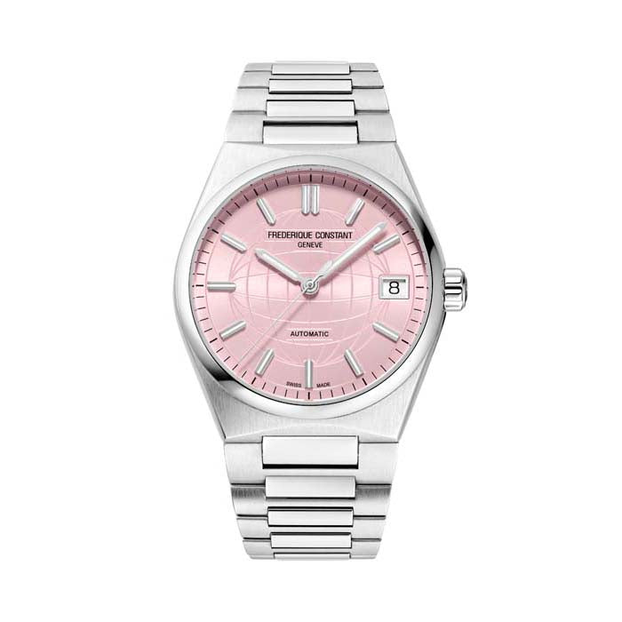 Frederique Constant 34mm Highlife Ladies Automatic Watch with Pink Dial in Stainless Steel