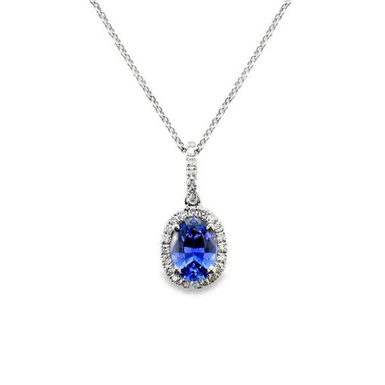 Le Vian Pendant featuring Cornflower Blue Sapphire and Vanilla Diamonds in Platinum