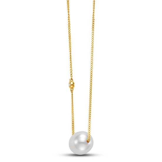 Mastoloni 9-10MM Floating Pearl Necklace in 14K Yellow Gold