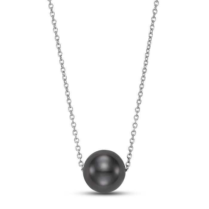 Mastoloni 10-11MM Tahitian Pearl Station Necklace in 14K White Gold