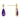 Mountz Collection Amethyst and Diamond Dangle Earrings in 14K Yellow Gold