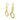 Ippolita "Classico" Small Mix Texture Earrings in 18K Yellow Gold