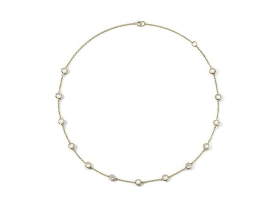 Ippolita Mother of Pearl Lollipop Confetti 13-Stone Station Necklace in 18K Yellow Gold